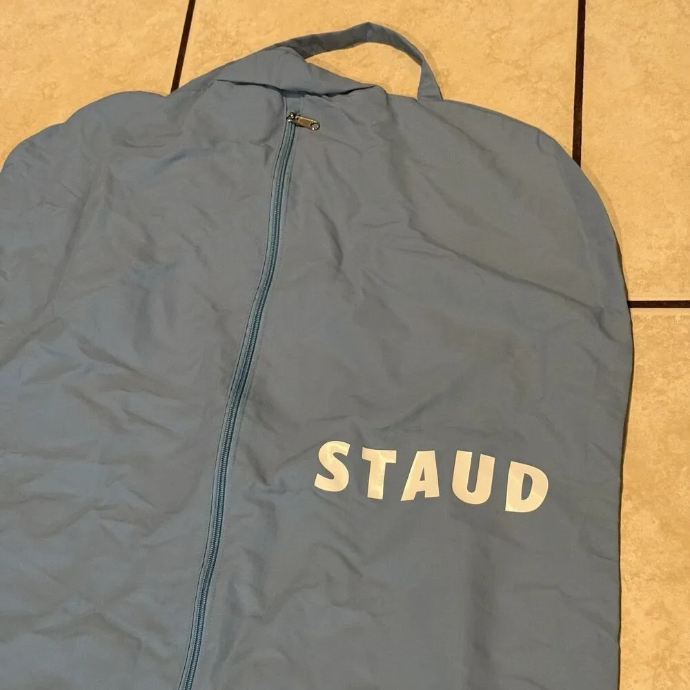 Staud Garment Bag Logo Designer Gown Storage Travel Empty Light Blue 60 x 23 in